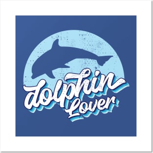 vintage dolphin lover Posters and Art